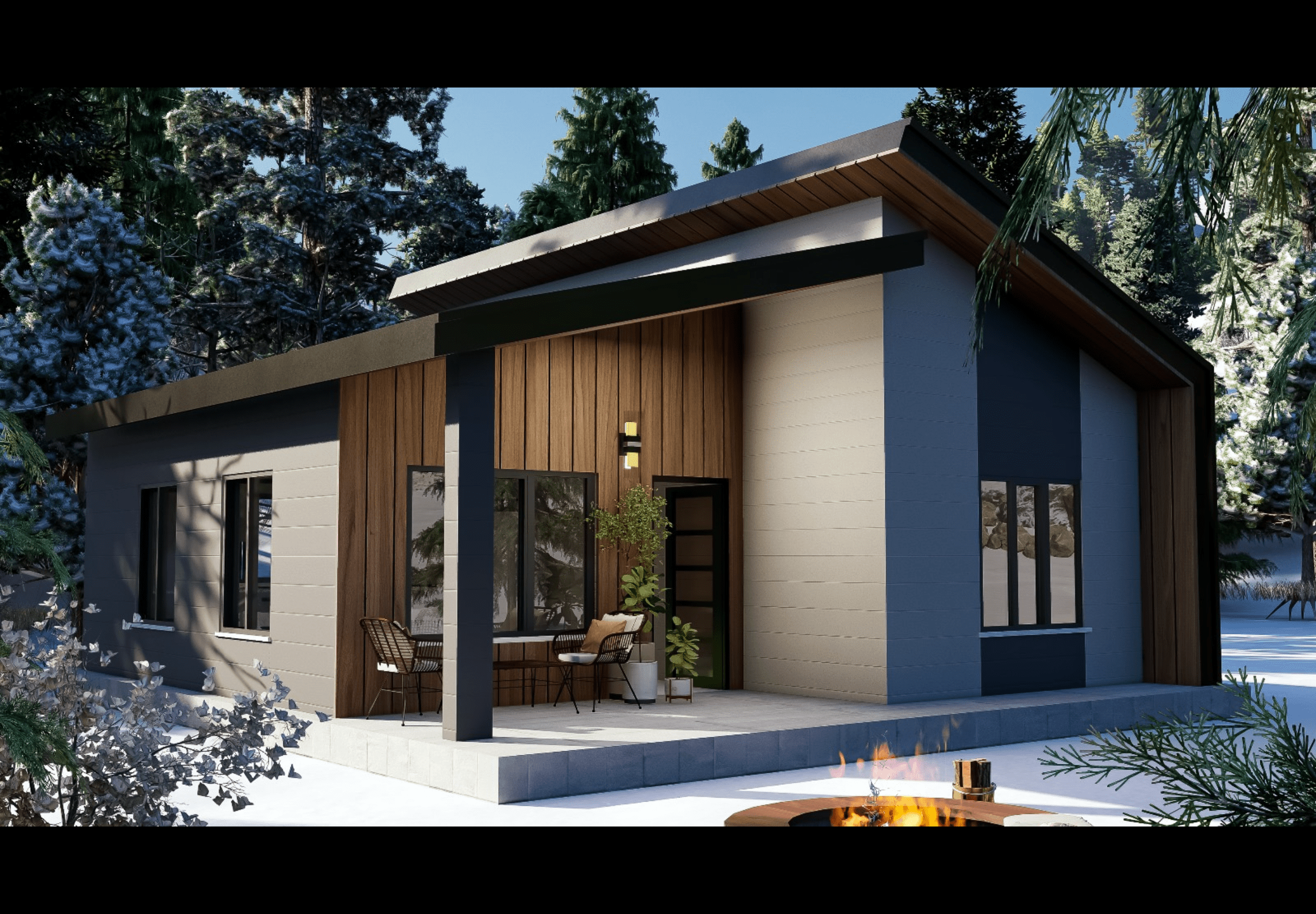 71 m² Tek katlı Hafif Çelik Villa